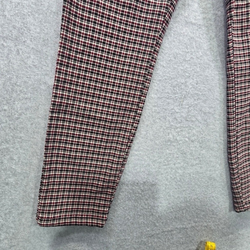 Tommy Hilfiger Womens Plaid Slim Ankle Pants Navy Red Cream Size 8 - Picture 3 of 12